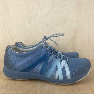 Dansko Henriette Blue Suede and Fabric Comfort Shoes Women’s EU Size 39 US 8.5/9